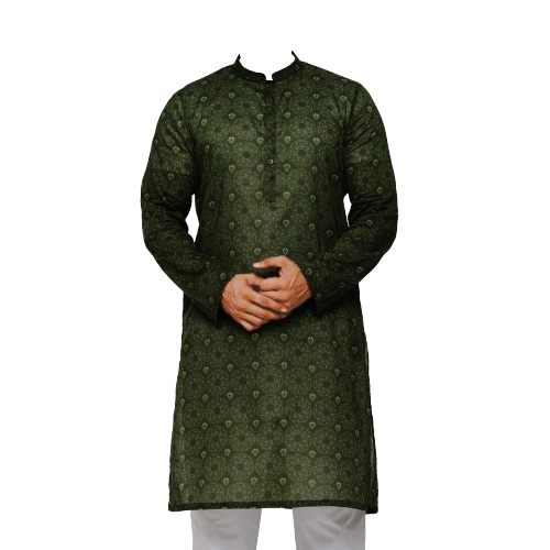 Slim Fit Denim Panjabi